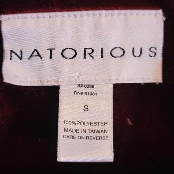 NATORIOUS Red Velvet Jacket Frog & Loop Sz Small  Kitschy Romantic Dopamine - Picture 6 of 10